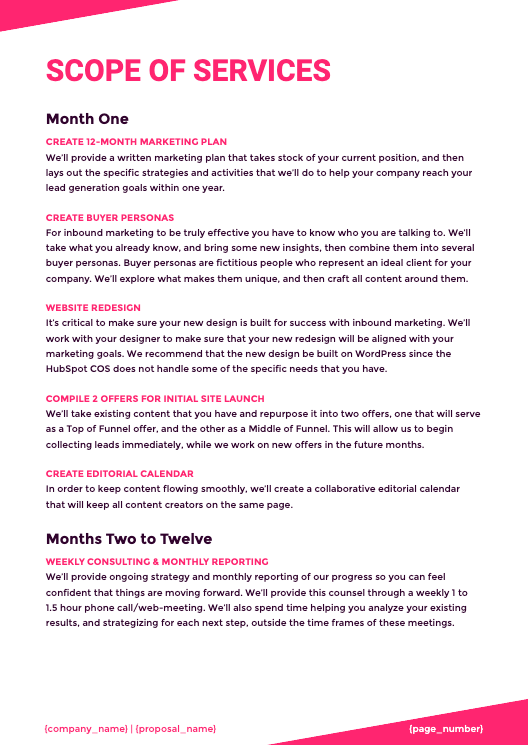 Inbound Marketing Proposal Template